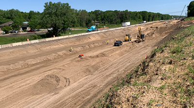 Photo: Construction of northbound lanes on Hwy169.